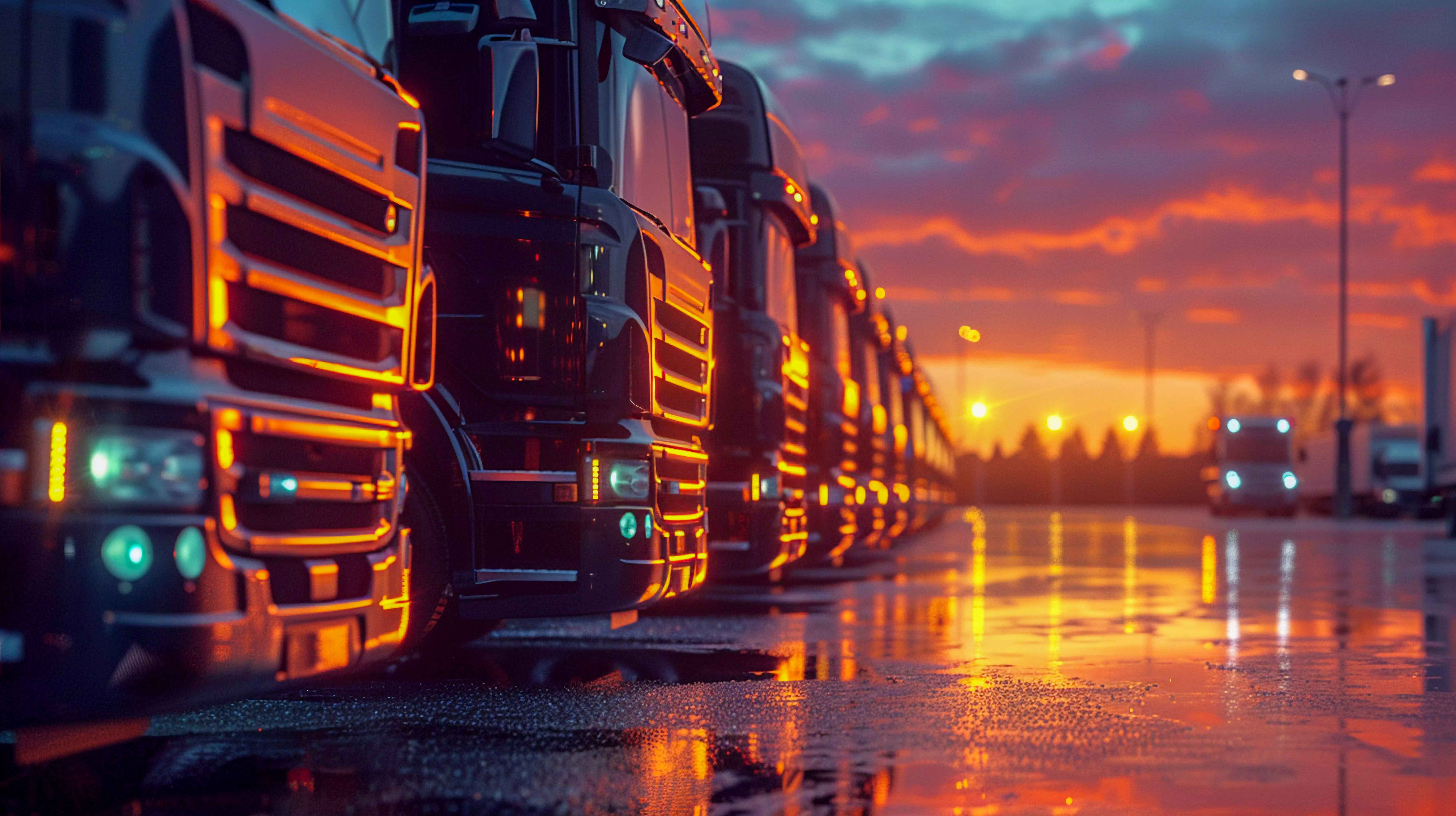 Truck on highway